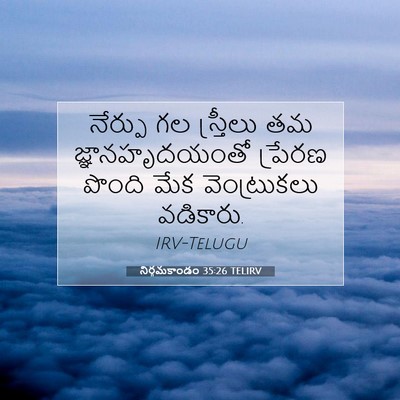 Picture 07 - నిర్గమకాండం 35:26 TELIRV - నేర్పు గల - Bible Verse Picture