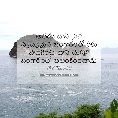 Picture 07 - నిర్గమకాండం 37:11 TELIRV - అతడు దాని పైన - Bible Verse Picture
