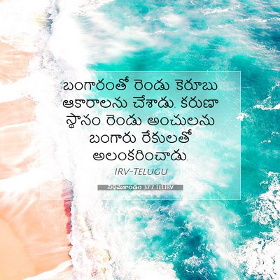 Picture 07 - నిర్గమకాండం 37:7 TELIRV - బంగారంతో రెండు - Bible Verse Picture