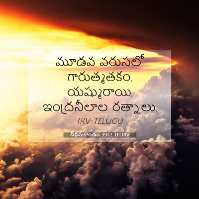 Picture 07 - నిర్గమకాండం 39:12 TELIRV - మూడవ వరుసలో - Bible Verse Picture