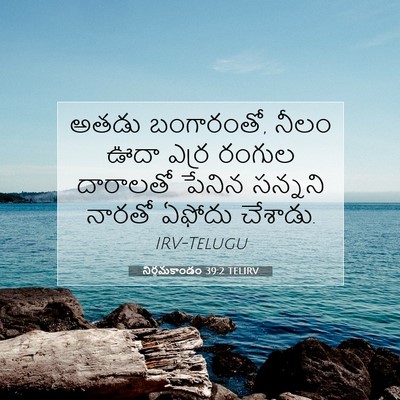 Picture 07 - నిర్గమకాండం 39:2 TELIRV - అతడు బంగారంతో, - Bible Verse Picture