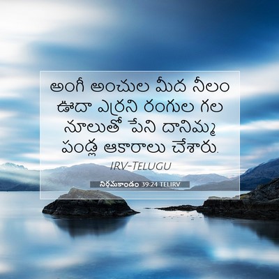 Picture 07 - నిర్గమకాండం 39:24 TELIRV - అంగీ అంచుల మీద - Bible Verse Picture