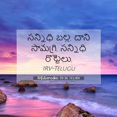 Picture 07 - నిర్గమకాండం 39:36 TELIRV - సన్నిధి బల్ల, దాని - Bible Verse Picture