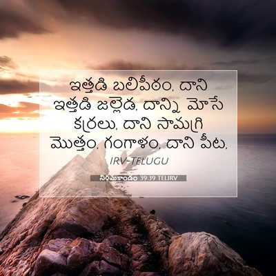 Picture 07 - నిర్గమకాండం 39:39 TELIRV - ఇత్తడి బలిపీఠం, - Bible Verse Picture