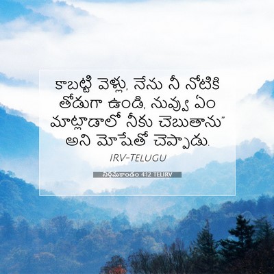 Picture 07 - నిర్గమకాండం 4:12 TELIRV - కాబట్టి వెళ్లు, - Bible Verse Picture