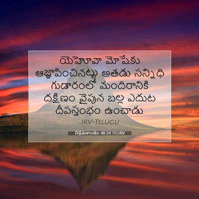 Picture 07 - నిర్గమకాండం 40:24 TELIRV - యెహోవా మోషేకు - Bible Verse Picture