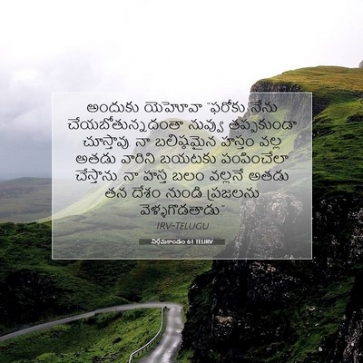 Picture 07 - నిర్గమకాండం 6:1 TELIRV - అందుకు యెహోవా - Bible Verse Picture