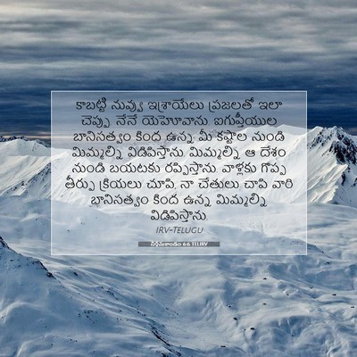 Picture 07 - నిర్గమకాండం 6:6 TELIRV - కాబట్టి నువ్వు - Bible Verse Picture