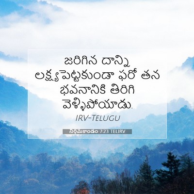 Picture 07 - నిర్గమకాండం 7:23 TELIRV - జరిగిన దాన్ని - Bible Verse Picture