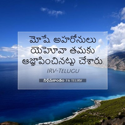 Picture 07 - నిర్గమకాండం 7:6 TELIRV - మోషే అహరోనులు - Bible Verse Picture