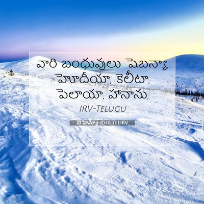 Picture 07 - నెహెమ్యా 10:10 TELIRV - వారి బంధువులు - Bible Verse Picture