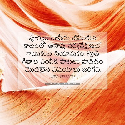Picture 07 - నెహెమ్యా 12:46 TELIRV - పూర్వం దావీదు - Bible Verse Picture