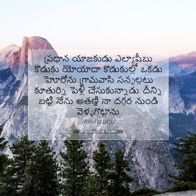 Picture 07 - నెహెమ్యా 13:28 TELIRV - ప్రధాన యాజకుడు - Bible Verse Picture