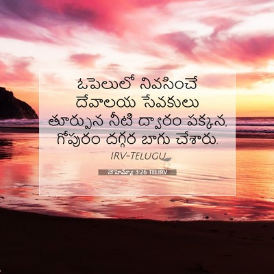 Picture 07 - నెహెమ్యా 3:26 TELIRV - ఓపెలులో నివసించే - Bible Verse Picture