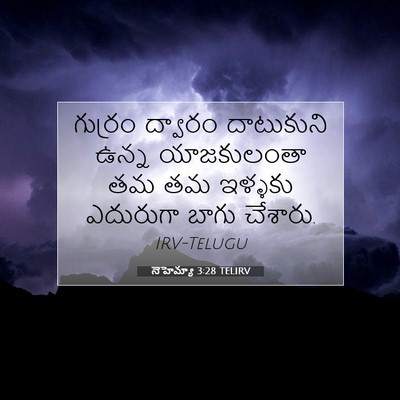 Picture 07 - నెహెమ్యా 3:28 TELIRV - గుర్రం ద్వారం - Bible Verse Picture