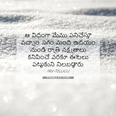 Picture 07 - నెహెమ్యా 4:21 TELIRV - ఆ విధంగా మేము - Bible Verse Picture