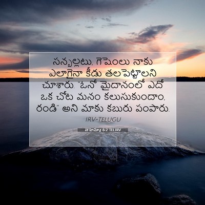 Picture 07 - నెహెమ్యా 6:2 TELIRV - సన్బల్లటు, - Bible Verse Picture