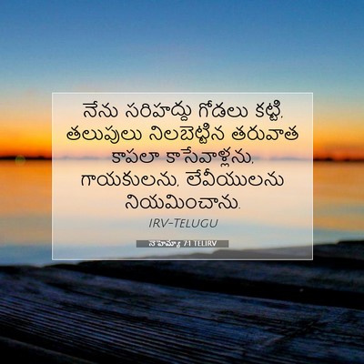 Picture 07 - నెహెమ్యా 7:1 TELIRV - నేను సరిహద్దు - Bible Verse Picture