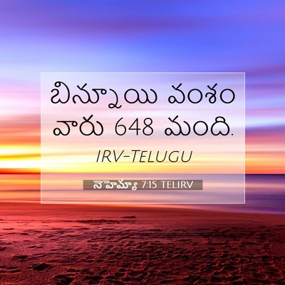 Picture 07 - నెహెమ్యా 7:15 TELIRV - బిన్నూయి వంశం - Bible Verse Picture