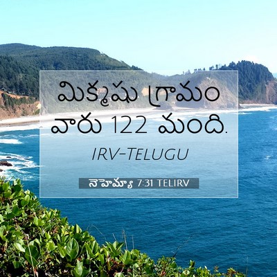 Picture 07 - నెహెమ్యా 7:31 TELIRV - మిక్మషు గ్రామం - Bible Verse Picture