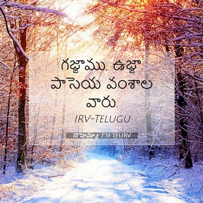 Picture 07 - నెహెమ్యా 7:51 TELIRV - గజ్జాము, ఉజ్జా, - Bible Verse Picture