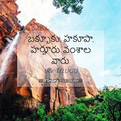 Picture 07 - నెహెమ్యా 7:53 TELIRV - బక్బూకు, హకూపా, - Bible Verse Picture
