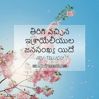 Picture 07 - నెహెమ్యా 7:7 TELIRV - తిరిగి వచ్చిన - Bible Verse Picture