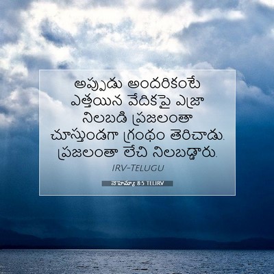 Picture 07 - నెహెమ్యా 8:5 TELIRV - అప్పుడు అందరికంటే - Bible Verse Picture