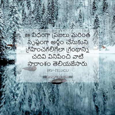 Picture 07 - నెహెమ్యా 8:8 TELIRV - ఆ విధంగా ప్రజలు - Bible Verse Picture