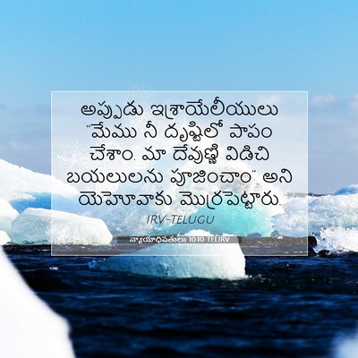 Picture 07 - న్యాయాధిపతులు 10:10 TELIRV - అప్పుడు - Bible Verse Picture