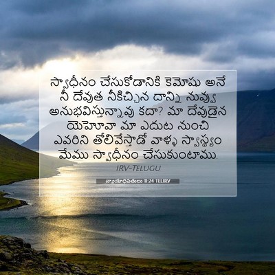 Picture 07 - న్యాయాధిపతులు 11:24 TELIRV - స్వాధీనం - Bible Verse Picture