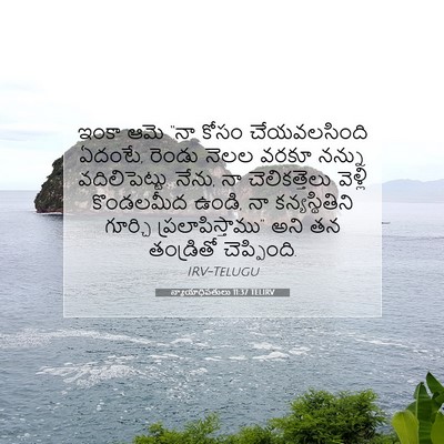 Picture 07 - న్యాయాధిపతులు 11:37 TELIRV - ఇంకా ఆమె “నా కోసం - Bible Verse Picture