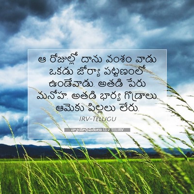 Picture 07 - న్యాయాధిపతులు 13:2 TELIRV - ఆ రోజుల్లో దాను - Bible Verse Picture