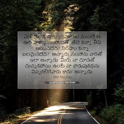 Picture 07 - న్యాయాధిపతులు 14:18 TELIRV - ఏడో రోజున - Bible Verse Picture