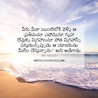 Picture 07 - న్యాయాధిపతులు 18:18 TELIRV - వీరు మీకా - Bible Verse Picture