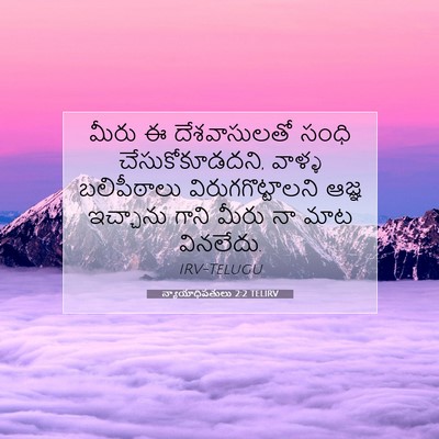 Picture 07 - న్యాయాధిపతులు 2:2 TELIRV - మీరు ఈ దేశవాసులతో - Bible Verse Picture
