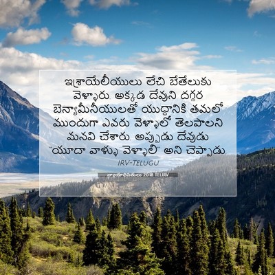Picture 07 - న్యాయాధిపతులు 20:18 TELIRV - ఇశ్రాయేలీయులు - Bible Verse Picture