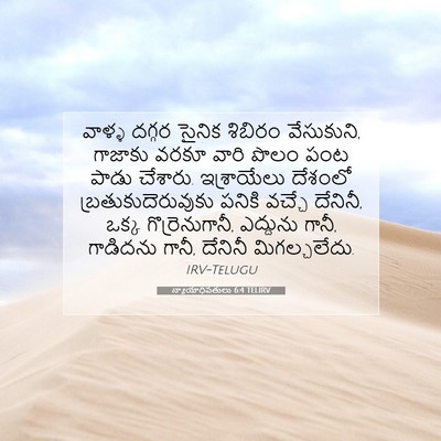 Picture 07 - న్యాయాధిపతులు 6:4 TELIRV - వాళ్ళ దగ్గర సైనిక - Bible Verse Picture