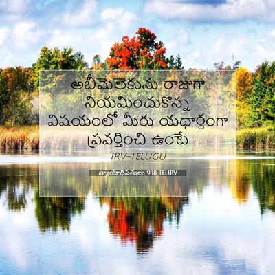 Picture 07 - న్యాయాధిపతులు 9:18 TELIRV - అబీమెలెకును - Bible Verse Picture
