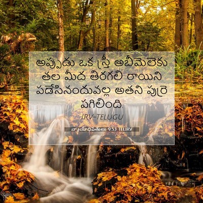 Picture 07 - న్యాయాధిపతులు 9:53 TELIRV - అప్పుడు ఒక స్త్రీ - Bible Verse Picture