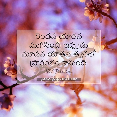Picture 07 - ప్రకటన గ్రంథం 11:14 TELIRV - రెండవ యాతన - Bible Verse Picture