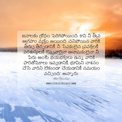 Picture 07 - ప్రకటన గ్రంథం 11:18 TELIRV - జనాలకు క్రోధం - Bible Verse Picture