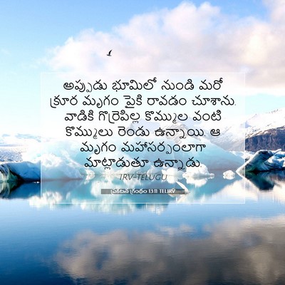 Picture 07 - ప్రకటన గ్రంథం 13:11 TELIRV - అప్పుడు భూమిలో - Bible Verse Picture