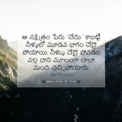 Picture 07 - ప్రకటన గ్రంథం 8:11 TELIRV - ఆ నక్షత్రం పేరు - Bible Verse Picture