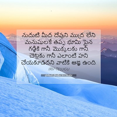 Picture 07 - ప్రకటన గ్రంథం 9:4 TELIRV - నుదుటి మీద దేవుని - Bible Verse Picture