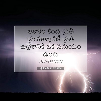 Picture 07 - ప్రసంగి 3:1 TELIRV - ఆకాశం కింద ప్రతి - Bible Verse Picture