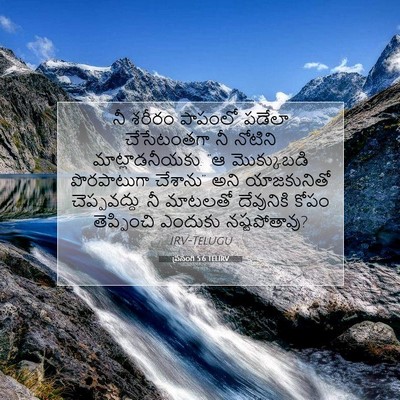 Picture 07 - ప్రసంగి 5:6 TELIRV - నీ శరీరం పాపంలో - Bible Verse Picture