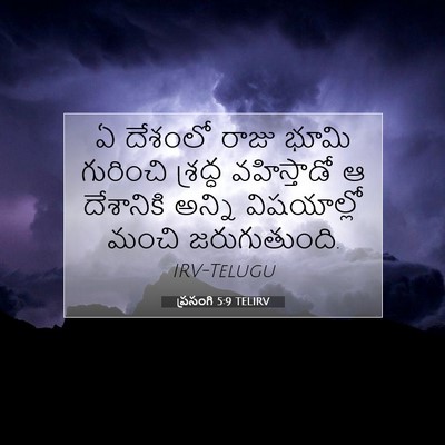Picture 07 - ప్రసంగి 5:9 TELIRV - ఏ దేశంలో రాజు భూమి - Bible Verse Picture