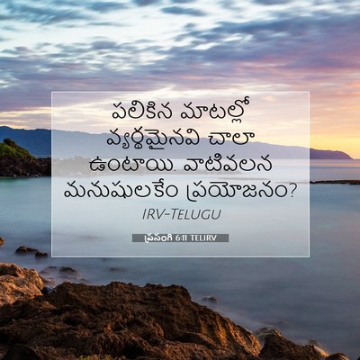 Picture 07 - ప్రసంగి 6:11 TELIRV - పలికిన మాటల్లో - Bible Verse Picture
