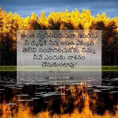 Picture 07 - ప్రసంగి 7:16 TELIRV - అంత - Bible Verse Picture